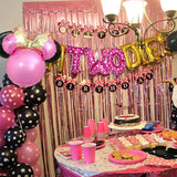 Oh Twodles Balloons Pink Second Birthday Cake Topper 2nd Banner