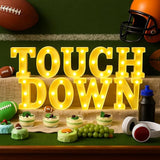 9 Pcs Football Party Decorations 'touchdown! ' LED Lights Sign Rugby