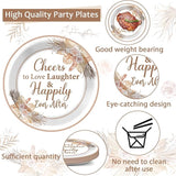 96Pcs Boho Bridal Shower Party Plates and Napkins for Bride Wedding