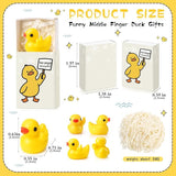 Yookeer 20 Sets Funny Resin Duck Gag Gift Bulk Yellow Resin Finger