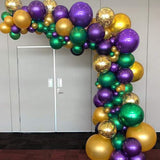 PartyWoo Purple Green Gold Balloons 50 pcs 12 Inch Dark Purple Dark