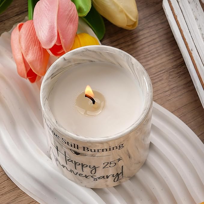 25th Anniversary Candle 25th Wedding Anniversary Present for Couple