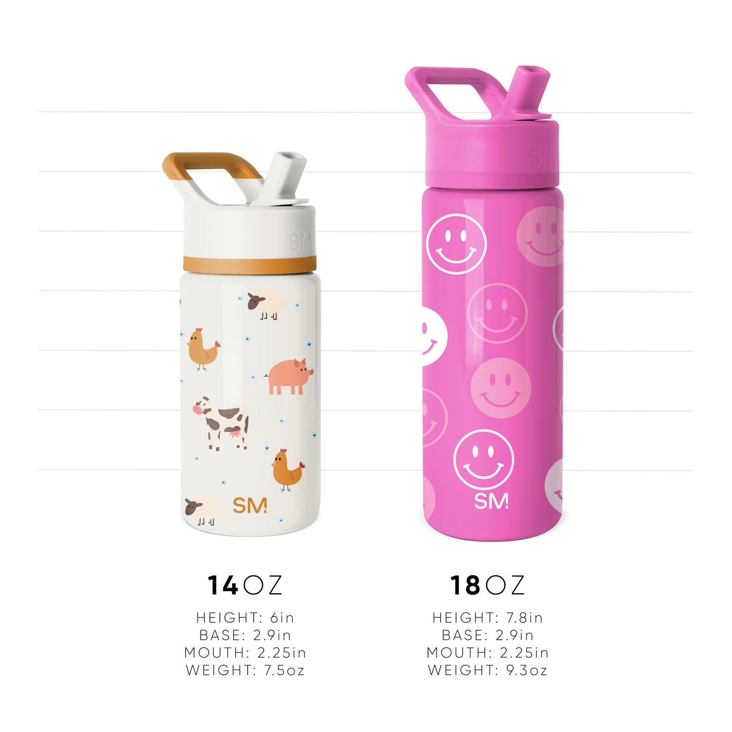 Simple Modern Kids Summit Water Bottle with Straw Lid | 14oz Stainless