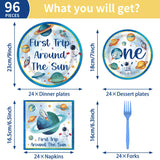 First Trip Around The Sun Decorations - 96PCS First Tirp Around The