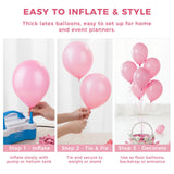 LovesTown 150 PCS Pink Balloons Different Size of 18 12 10 5 Inch