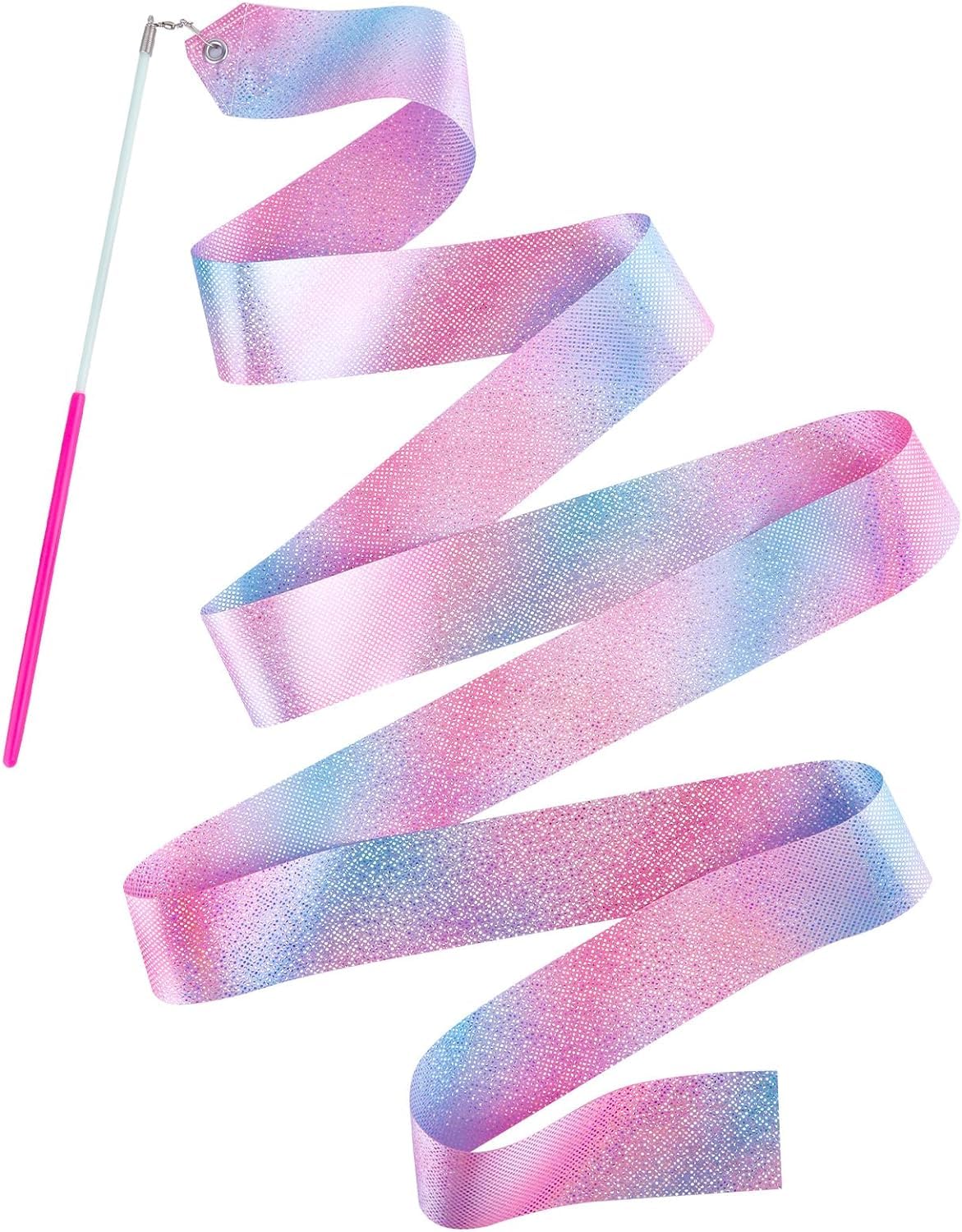 HiUnicorn 20PCS Sparkling Dance Ribbon for Kids Girls Princess Mermaid