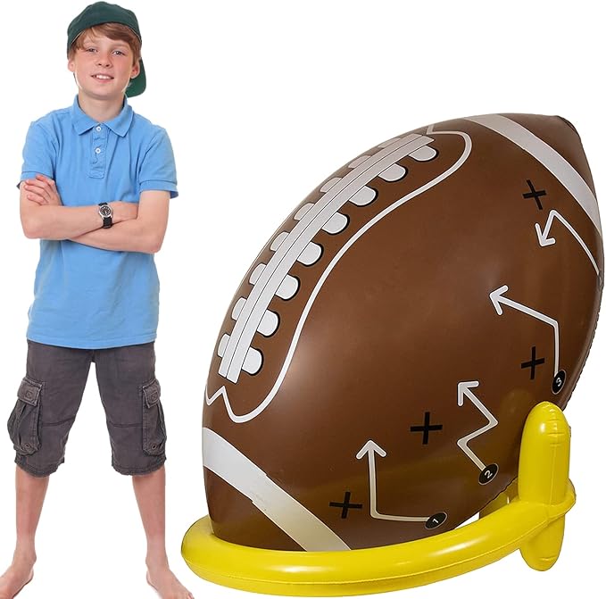 40 Giant Jumbo Inflatable Football with Tee Set for Football Party