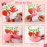 10 PCS Berry First Birthday Decor, Strawberry Theme 1st Birthday