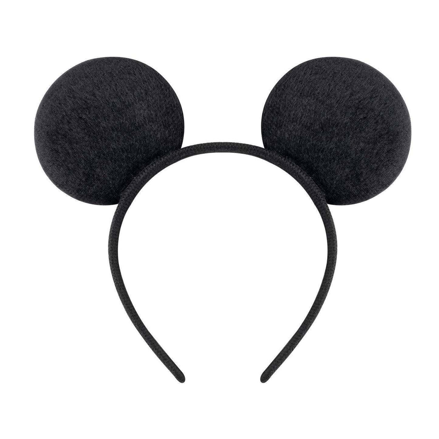 winvin Set of 24 Mouse Costume Deluxe Fabric Ears Headband White Polka