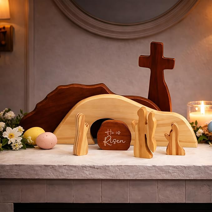 Easter Decorations for Home He Is Risen Decor Empty Tomb