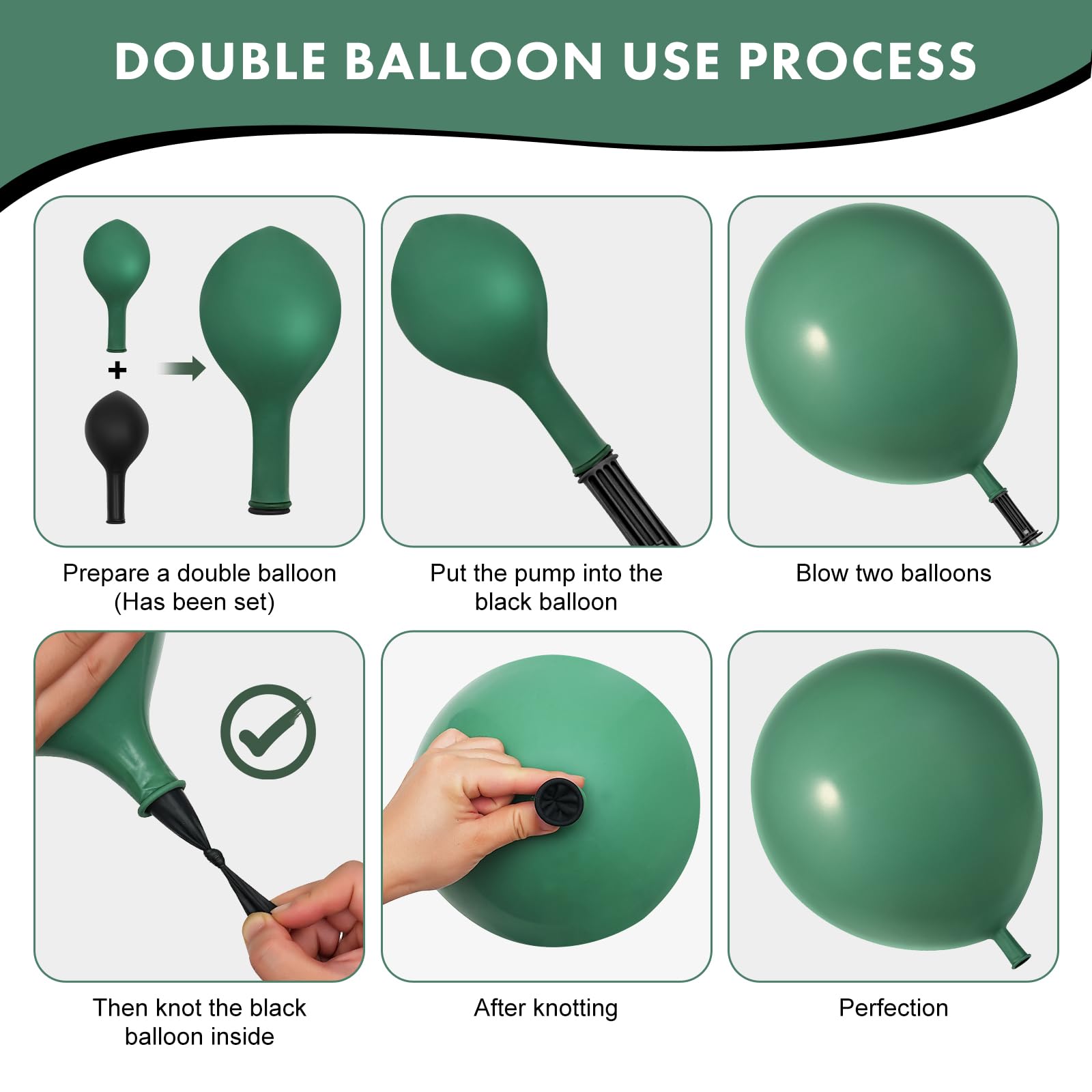 Sage Green Balloons Double Stuffed Garland Different Sizes 18 12 5