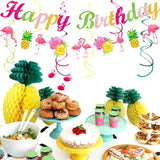 Hawaiian Luau Birthday Party Decorations Supplies 21pcs Happy Banner