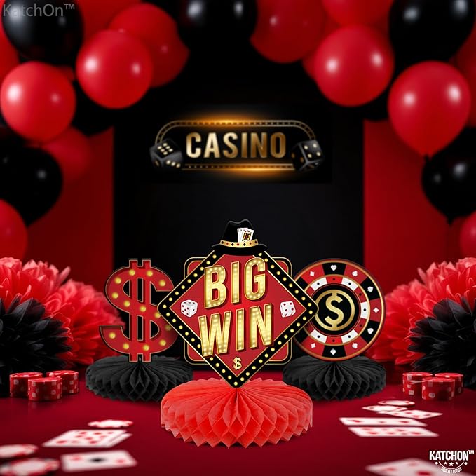 Big Casino Centerpieces for Tables Pack of 12 Casino Theme Party