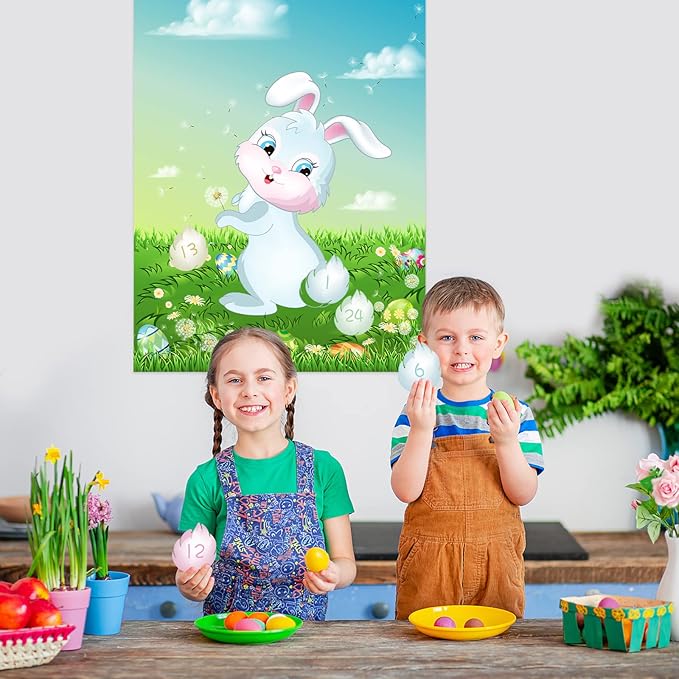 ASTARON Pin The Tail on The Bunny Game for Birthday Party, Easter