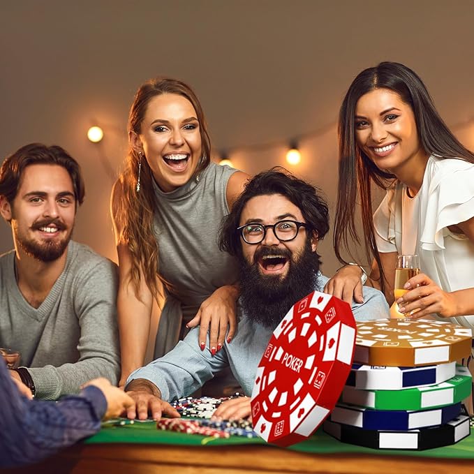 Giant Casino Decorations 15.7 Inch Large Paper Poker Chips Favor