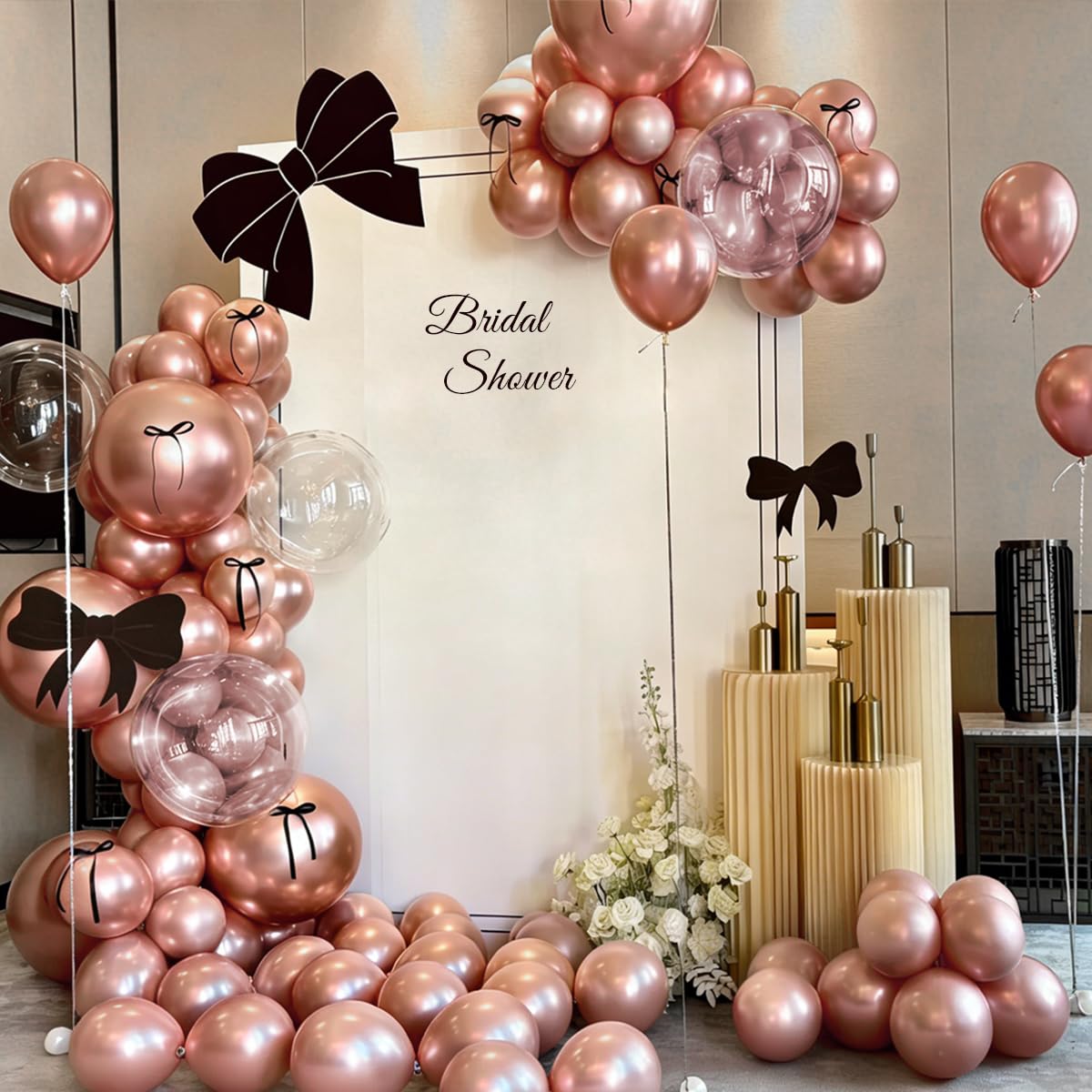 Rosegold Balloons - 12 inch 100 pcs Chrome Metallic Latex Birthday