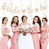 Blush Pink Rose Gold Bridal Shower Party Decorations 21pcs Bride to