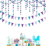 Purple-Blue Mermaid Party-Decorations Paper Garland Streamers - 52Ft