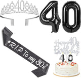 RIP to My 30s Birthday Decorations with 40th Birthday Crown RIP to