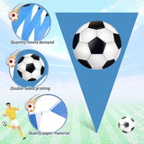 Faccito 5 Pack Blue Soccer Banners Soccer Party Decorations Sports
