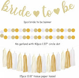Champagne Gold White Bridal Shower Party Decorations 31pcs Bride to