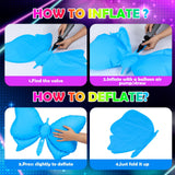Vertintong 12 Pcs Bow Glow in The Dark Neon Balloons Foil Birthday