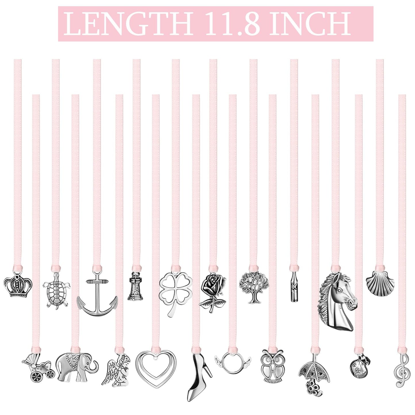 Solsew 20 Pcs Coquette Cake Pulls on Ribbon Decorations Tradition Pink