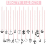 Solsew 20 Pcs Coquette Cake Pulls on Ribbon Decorations Tradition Pink