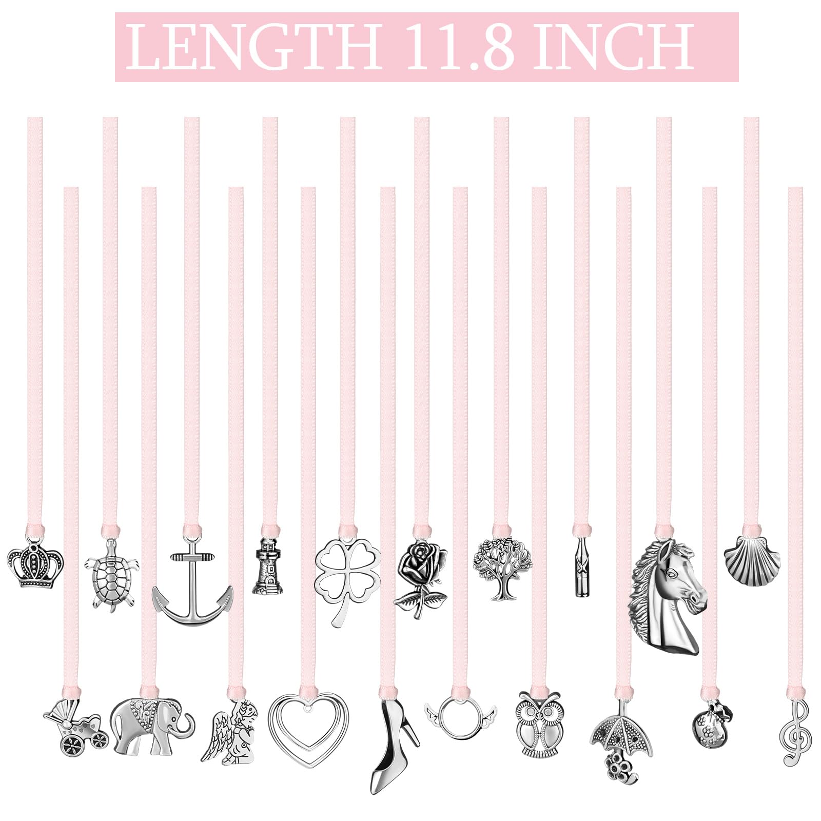 Solsew 20 Pcs Coquette Cake Pulls on Ribbon Decorations Tradition Pink