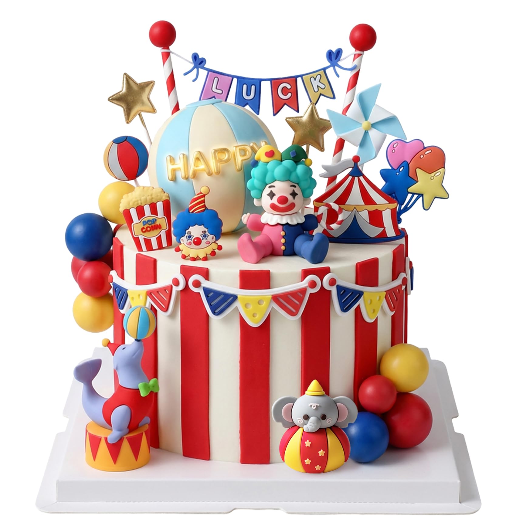 Knana 27Pcs Circus Cake Toppers Circus Cake Decorations Circus Theme