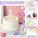 MTLEE Number 1 Birthday Candle with 12 Pcs Spiral Candles for Girls Ma