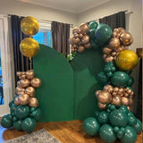 Green and Gold Balloons Arch Garland Kit, 134pcs Metallic Gold and