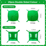 Shamrock Green Square Foil Balloons for St Patrick's Day Decor, 25 Pcs
