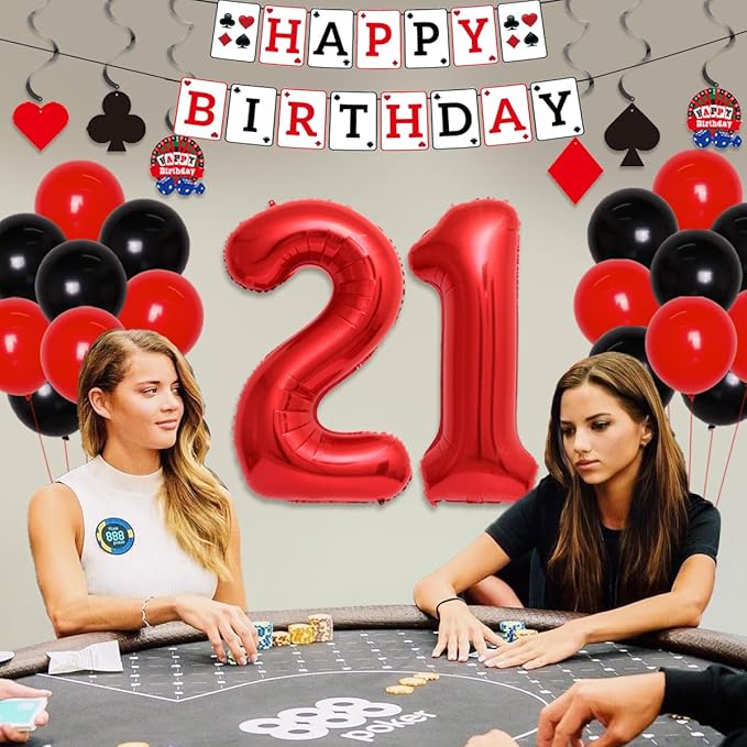 21th Casino Theme Party Decorations Poker Las Vegas Themed Birthday