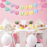 98Pcs Valentines Day Plates and Napkins Conversation Hearts Party