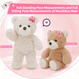Muiteiur 2 Packs Teddy Bears Bulk, 13.8 Inch Teddy Bear Set with Pink