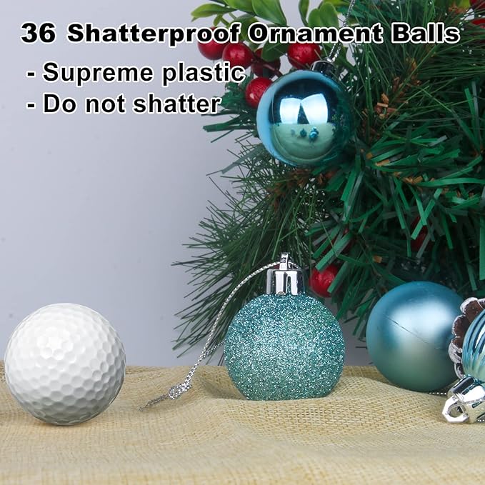 GameXcel Christmas Balls Ornaments for Xmas Tree - Shatterproof Christ