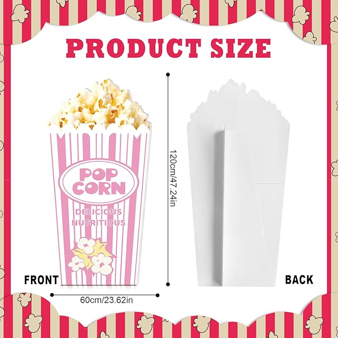 4 Feet Carnival Circus Decoration Popcorn Box Cardboard Cutout
