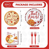 96Pcs Pizza Bridal Shower Decorations Last Slice Of The Single Life