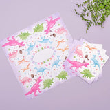 Pink Dinosaur Birthday Decorations 64 PCS Dinosaur Plates Napkins