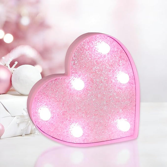 Pink Light Up Letters, LED Marquee Letters for Table, Small Glitter #1