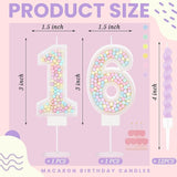 MTLEE Number 16 Birthday Candle with 12 Pcs Spiral Candles for Girls