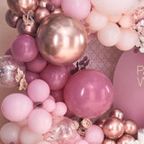 PartyWoo Dusty Rose Balloon Arch Kit, 140 pcs Pink Balloon Garland