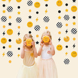One Happy Dude 1st Birthday Decorations Black Yellow Smile Face