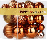 Bronze Christmas Ornaments - Christmas Tree Decorations Shatterproof