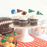 96 Pieces Football Themed Cupcake Toppers Cocktail Toothpicks Fruit