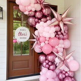 Pink Balloons Set, 12 Inch Pastel Baby Light Metallic Hot Pink
