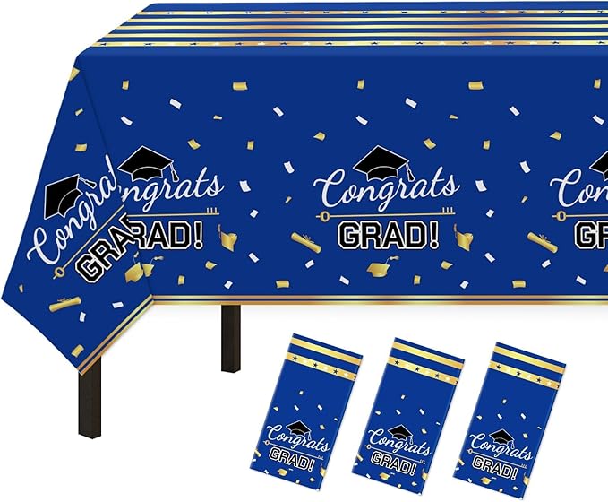 Childom 3 Pack Graduation Tablecloth,Graduation Decorations Class of #