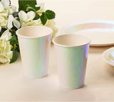 Mermaid Cups 36 Count 12 Oz Iridescent Foil Paper Cups Compostable