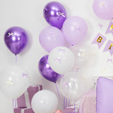 Purple Bow Birthday Decorations, Purple Happy Birthday Banner with